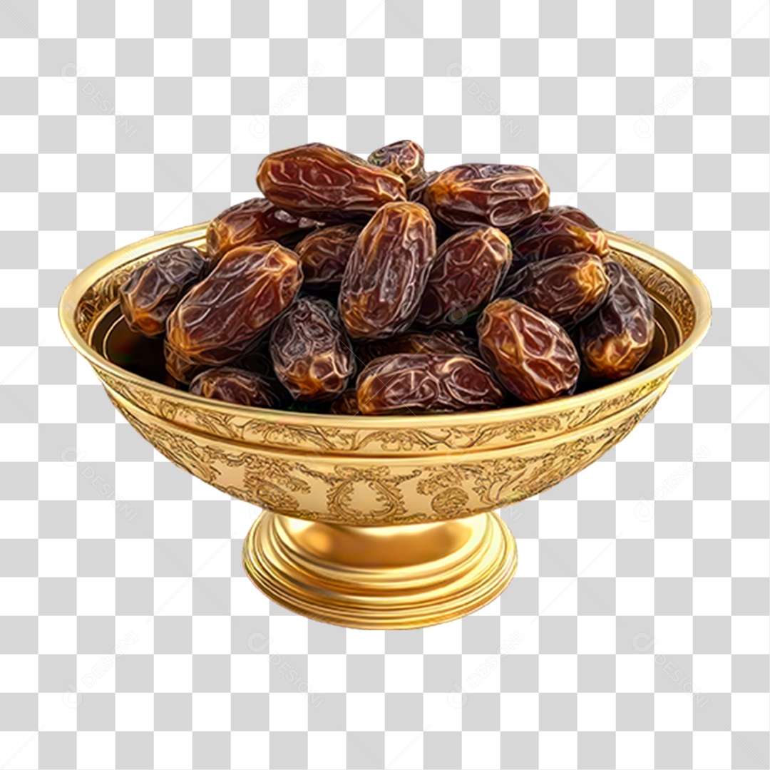 Tigela de Tâmaras PNG Transparente