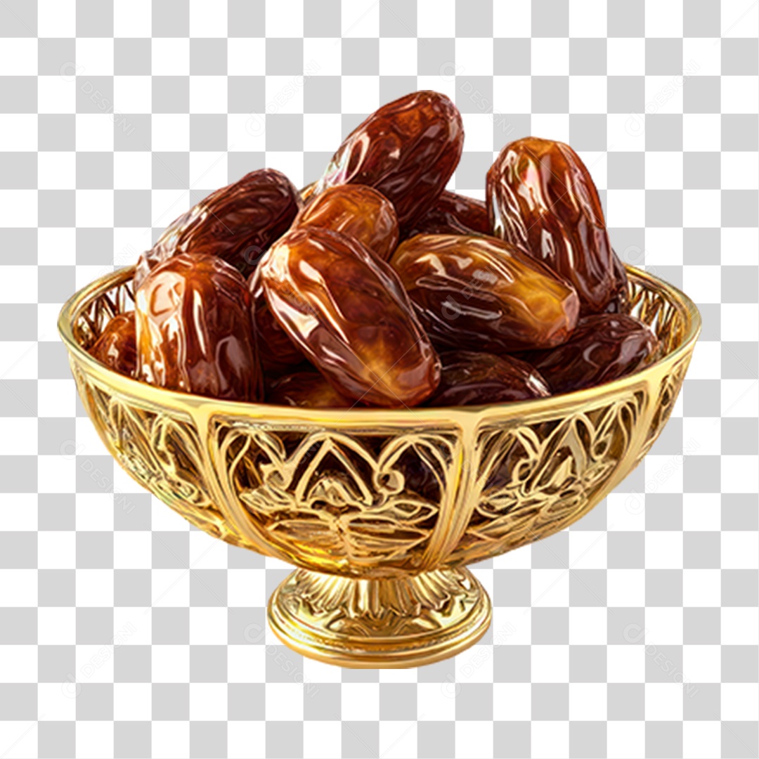 Tigela de Tâmaras PNG Transparente