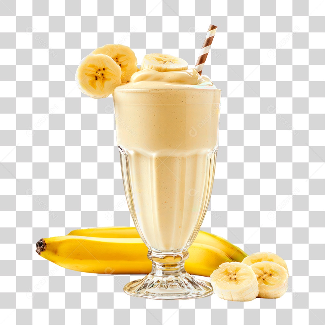 Milk-shake de Banana PNG Transparente