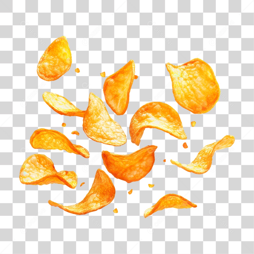 Batata Chips PNG Transparente