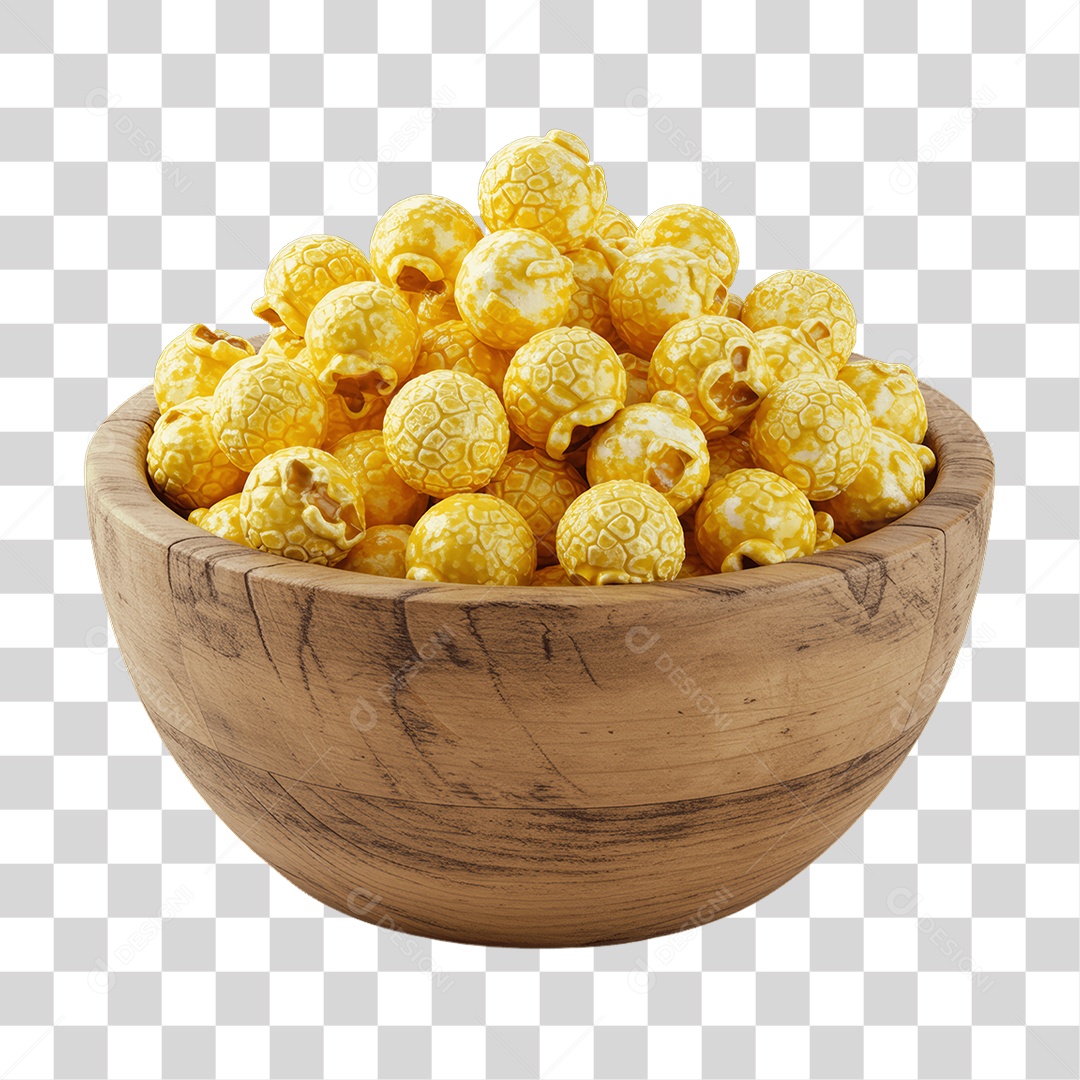 Tigela de Pipoca PNG Transparente