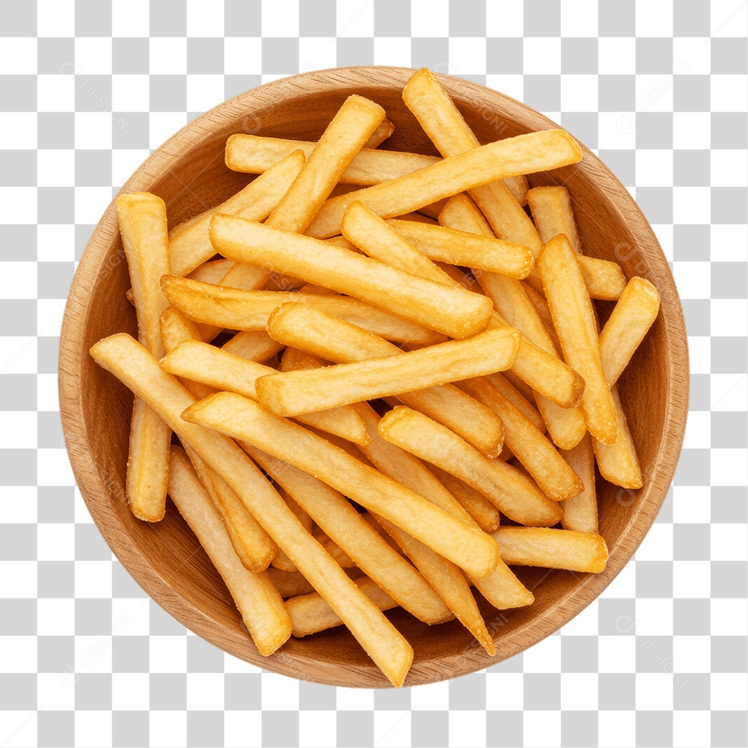 Porção de Batatas Fritas PNG Transparente