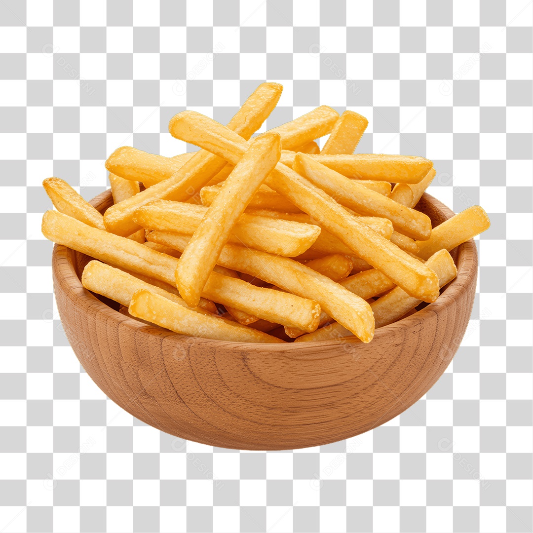 Porção de Batatas Fritas PNG Transparente