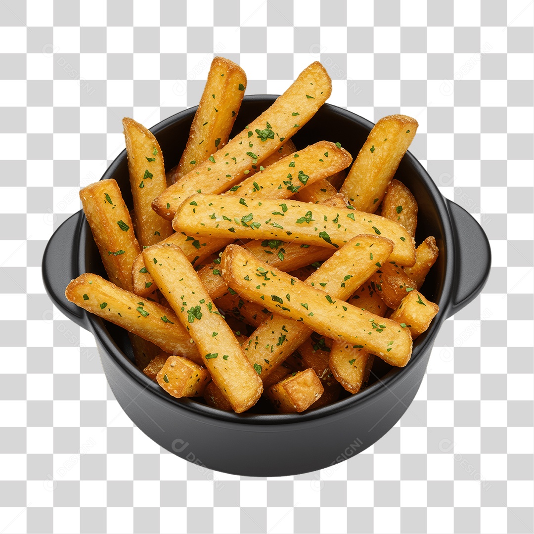 Porção de Batatas Fritas PNG Transparente