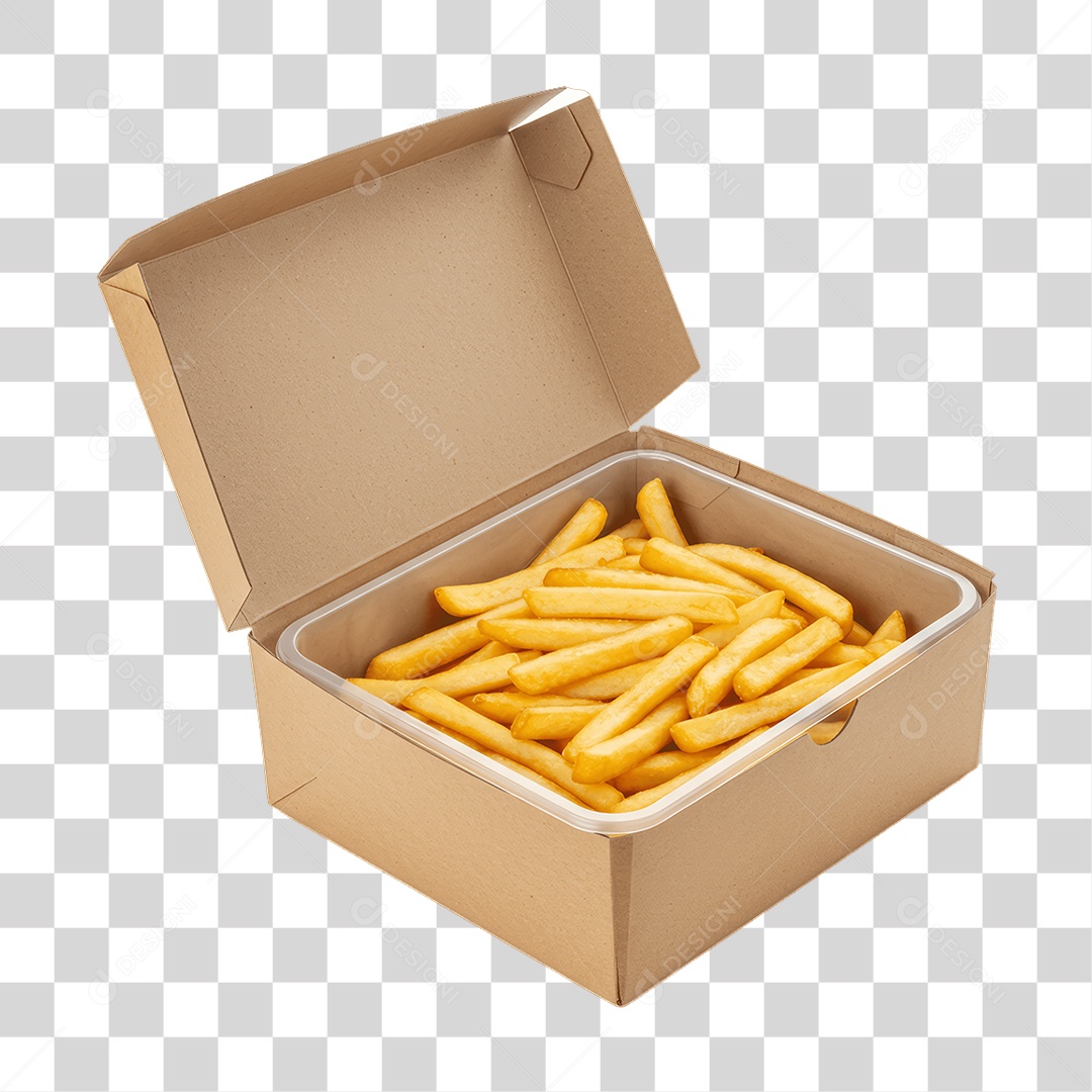 Porção de Batatas Fritas PNG Transparente