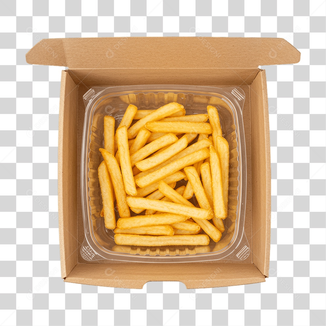 Porção de Batatas Fritas PNG Transparente
