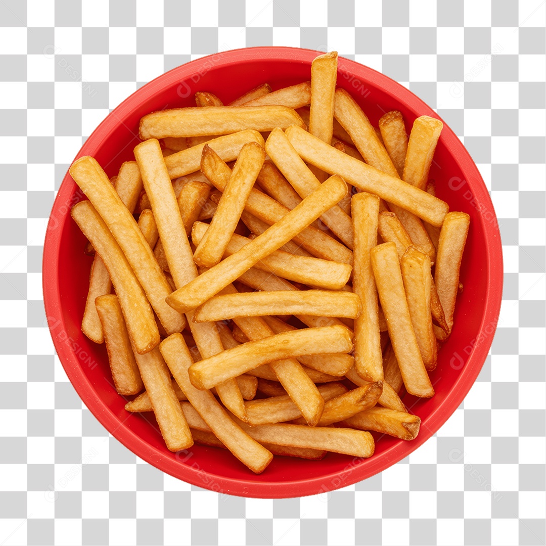 Porção de Batatas Fritas PNG Transparente