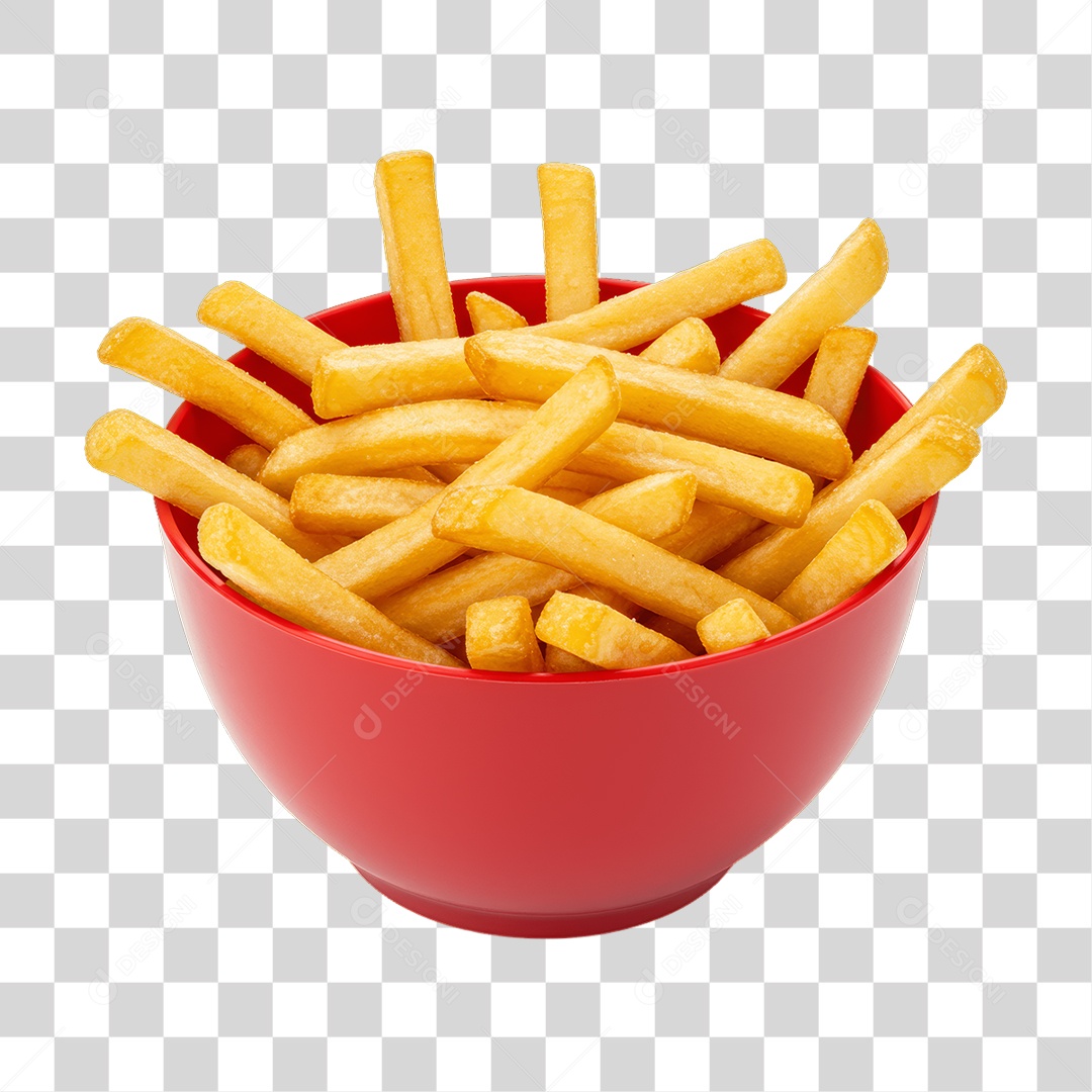 Porção de Batatas Fritas PNG Transparente