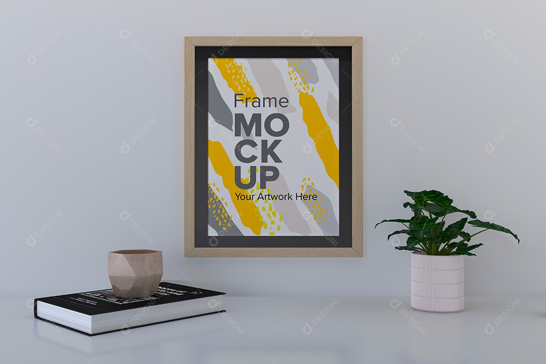 Moldura de Quadro Mockup PSD Editável