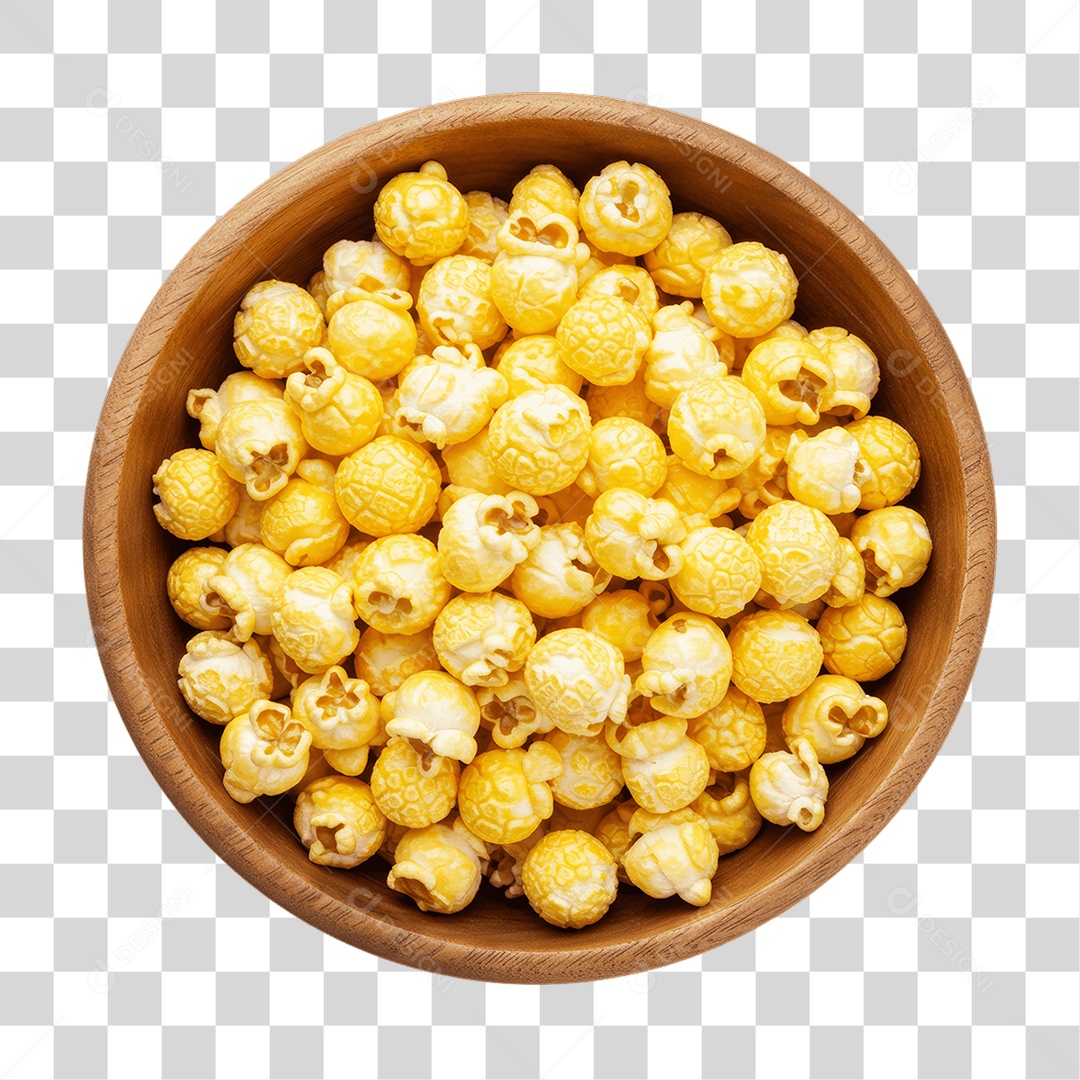 Tigela de Pipoca PNG Transparente