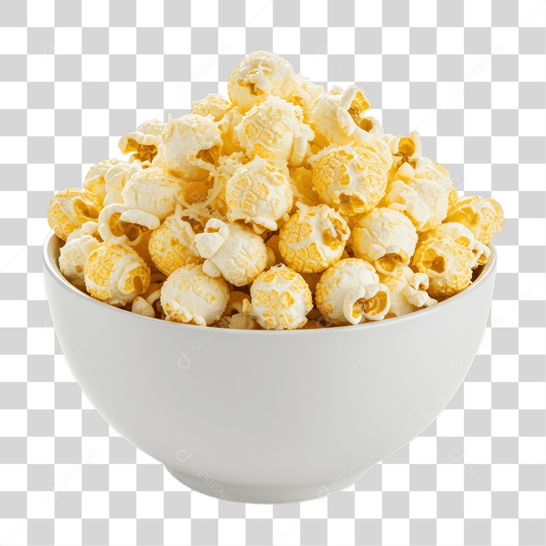 Tigela de Pipoca PNG Transparente