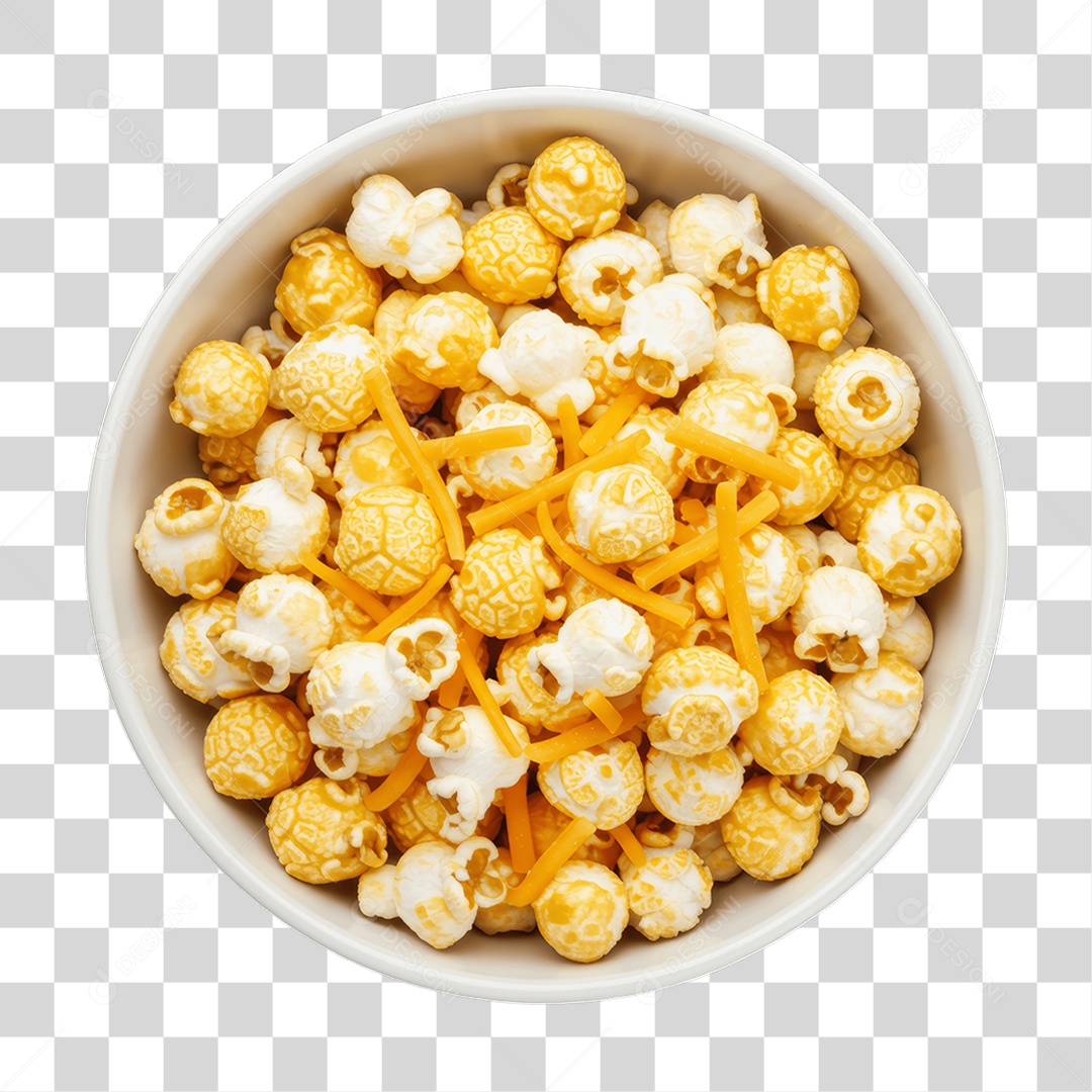 Tigela de Pipoca PNG Transparente