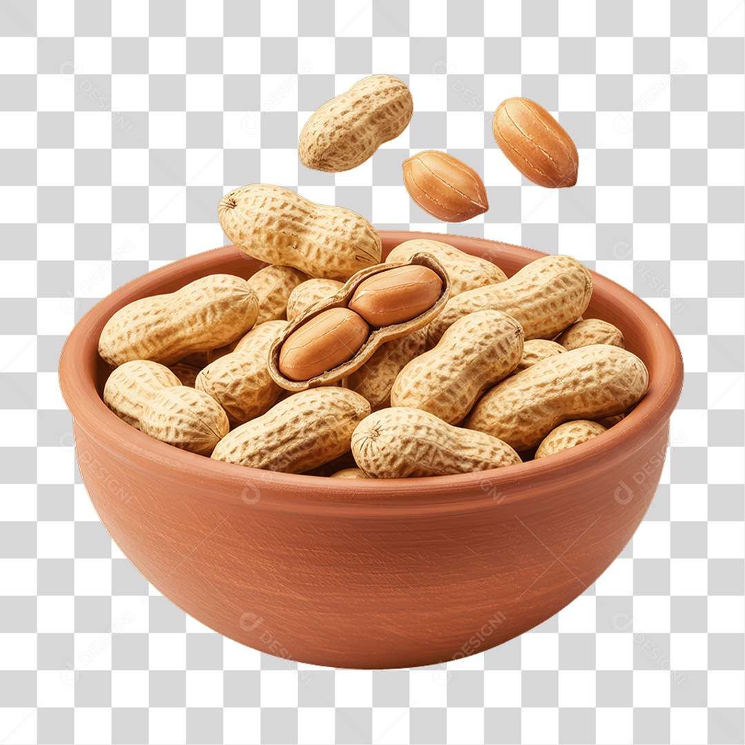 Porção de Amendoim Grãos PNG Transparente