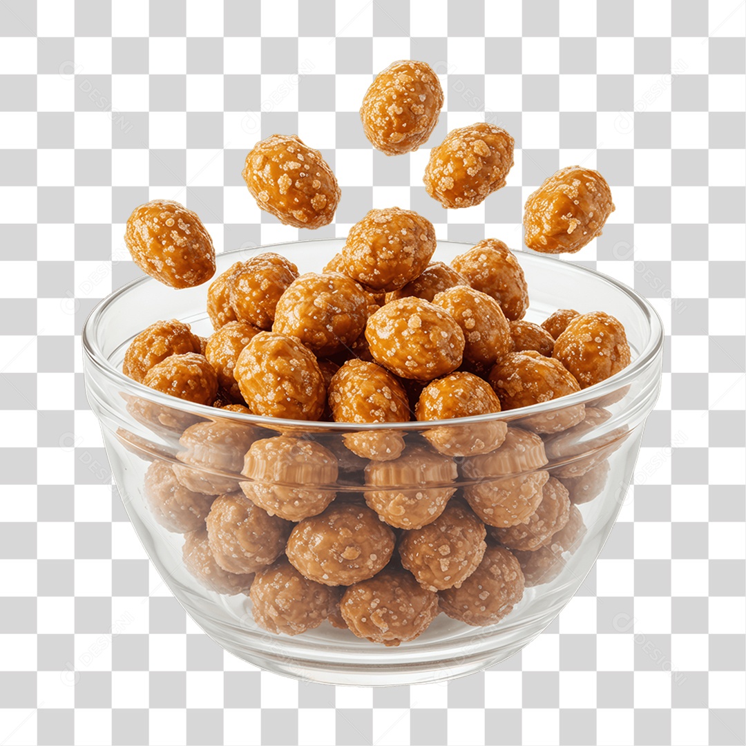 Porção de Amendoim Grãos PNG Transparente