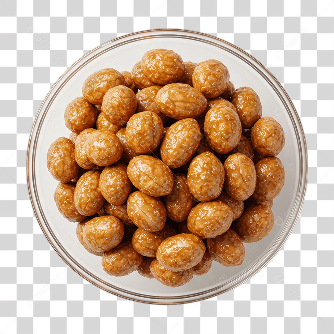 Porção de Amendoim Grãos PNG Transparente