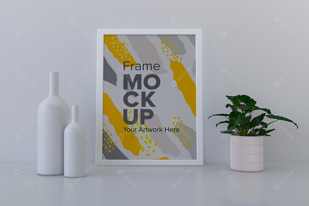 Moldura de Quadro Mockup PSD Editável