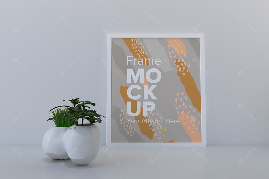 Moldura de Quadro Mockup PSD Editável