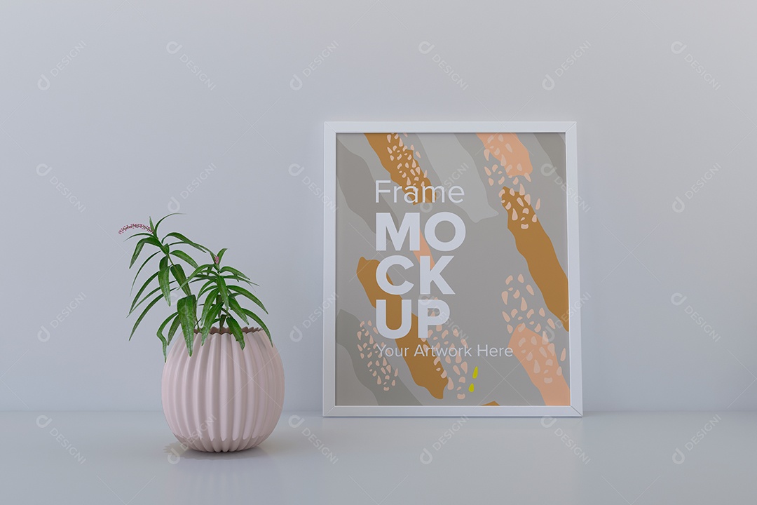 Moldura de Quadro Mockup PSD Editável