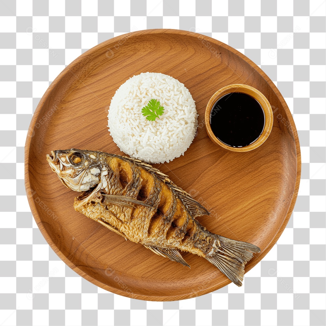 Porção de Peixe Frito PNG Transparente