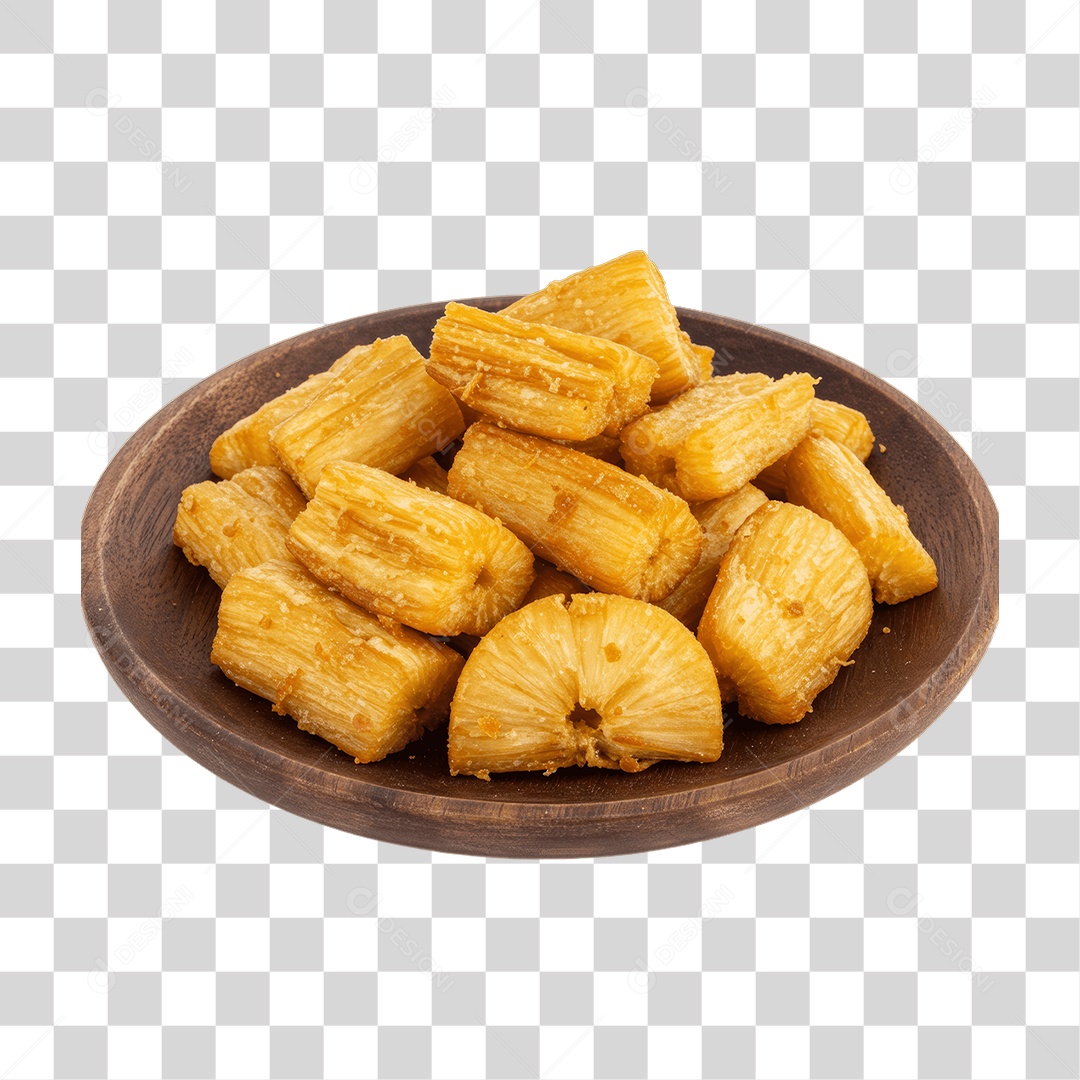 Porção de Mandioca Frita PNG Transparente