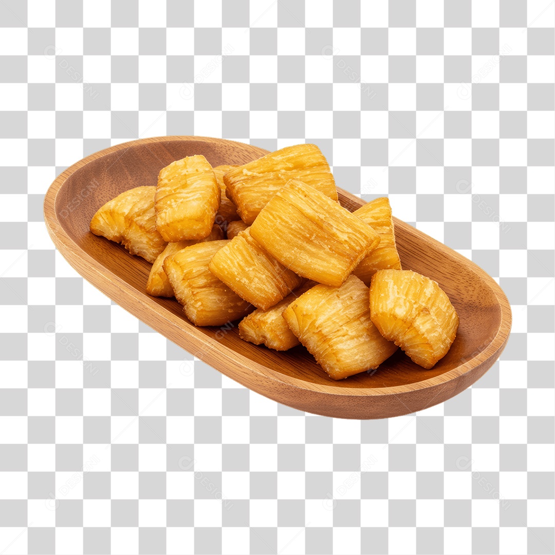 Porção de Mandioca Frita PNG Transparente