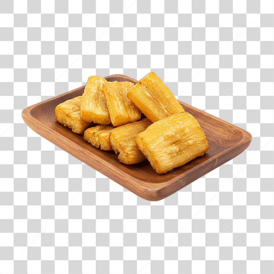 Porção de Mandioca Frita PNG Transparente