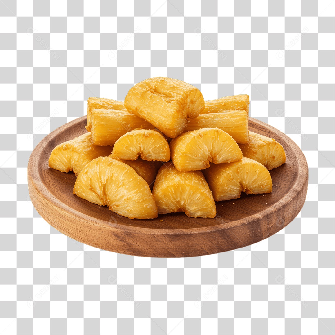 Porção de Mandioca Frita PNG Transparente