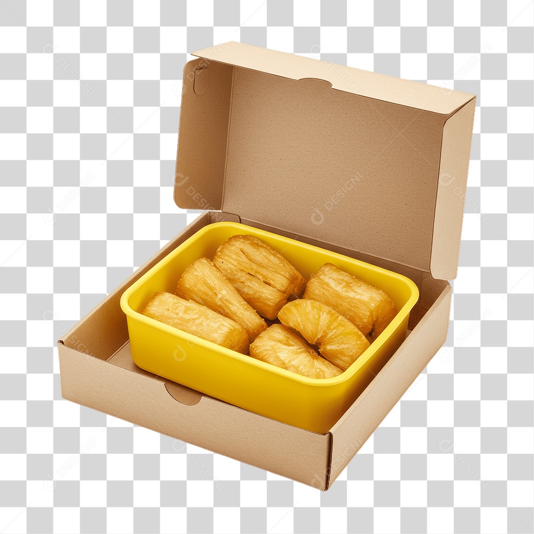 Porção de Mandioca Frita PNG Transparente