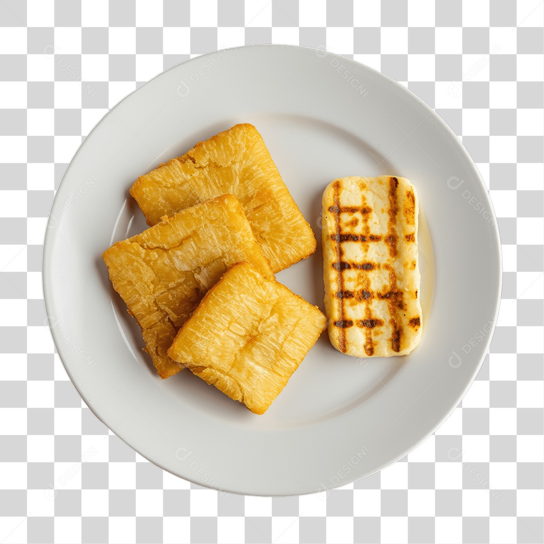 Porção de Mandioca Frita PNG Transparente