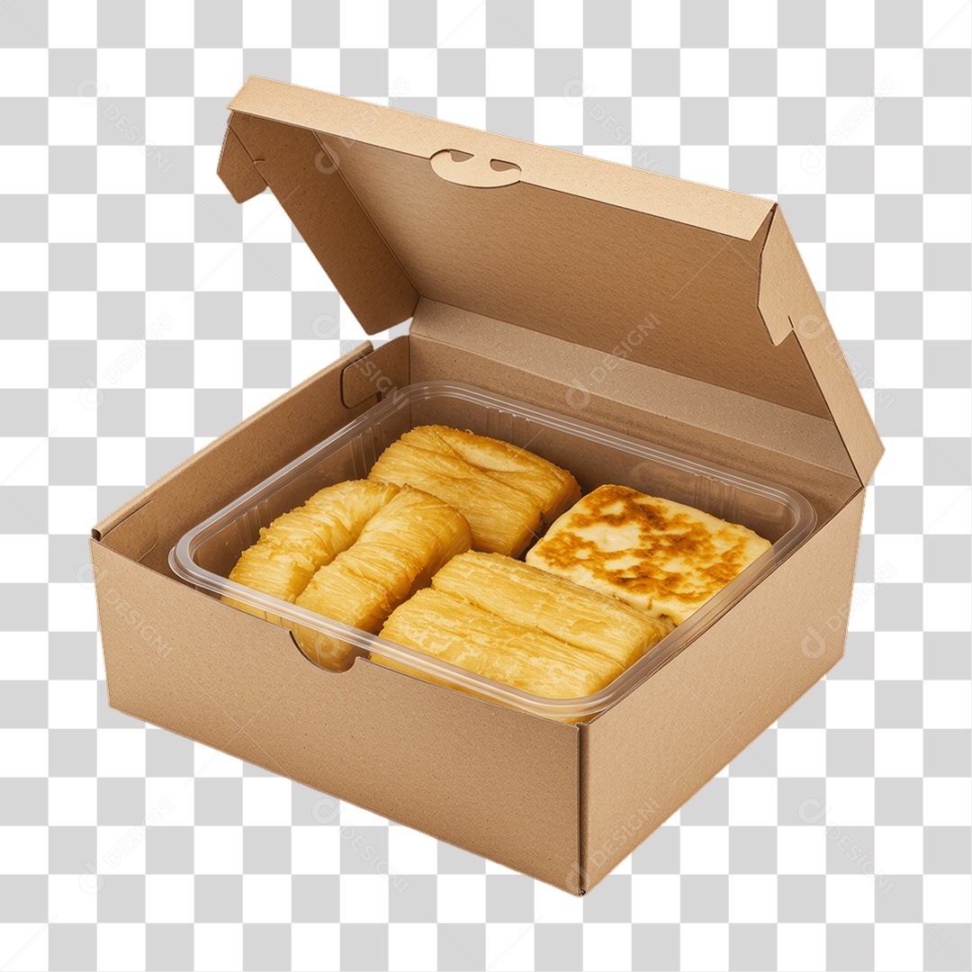 Porção de Mandioca Frita PNG Transparente