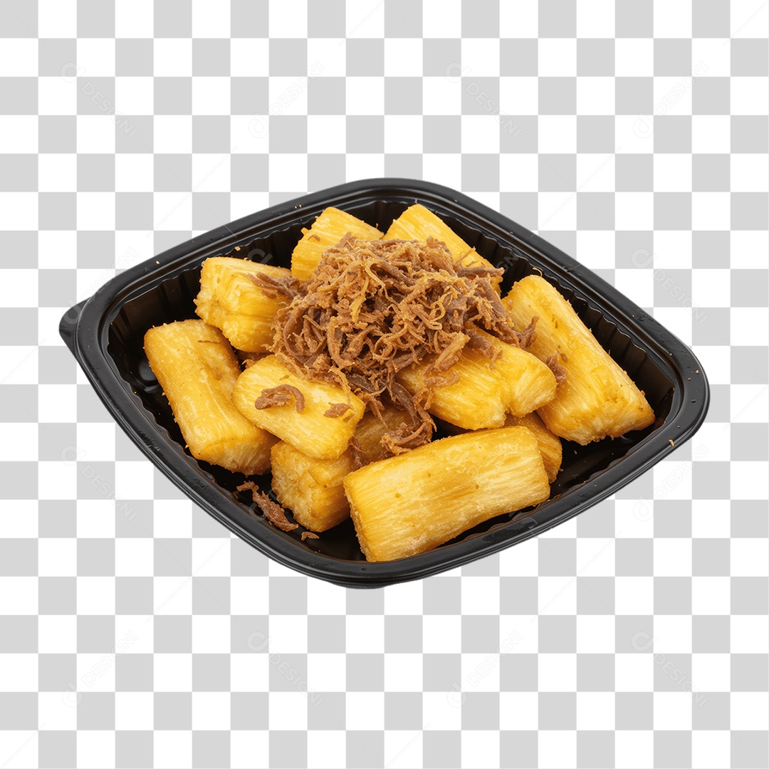 Porção de Mandioca Frita PNG Transparente