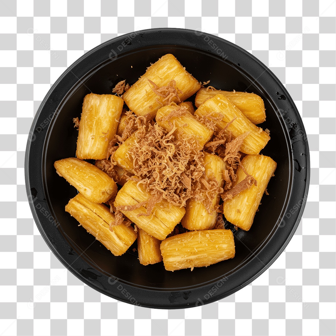 Porção de Mandioca Frita PNG Transparente