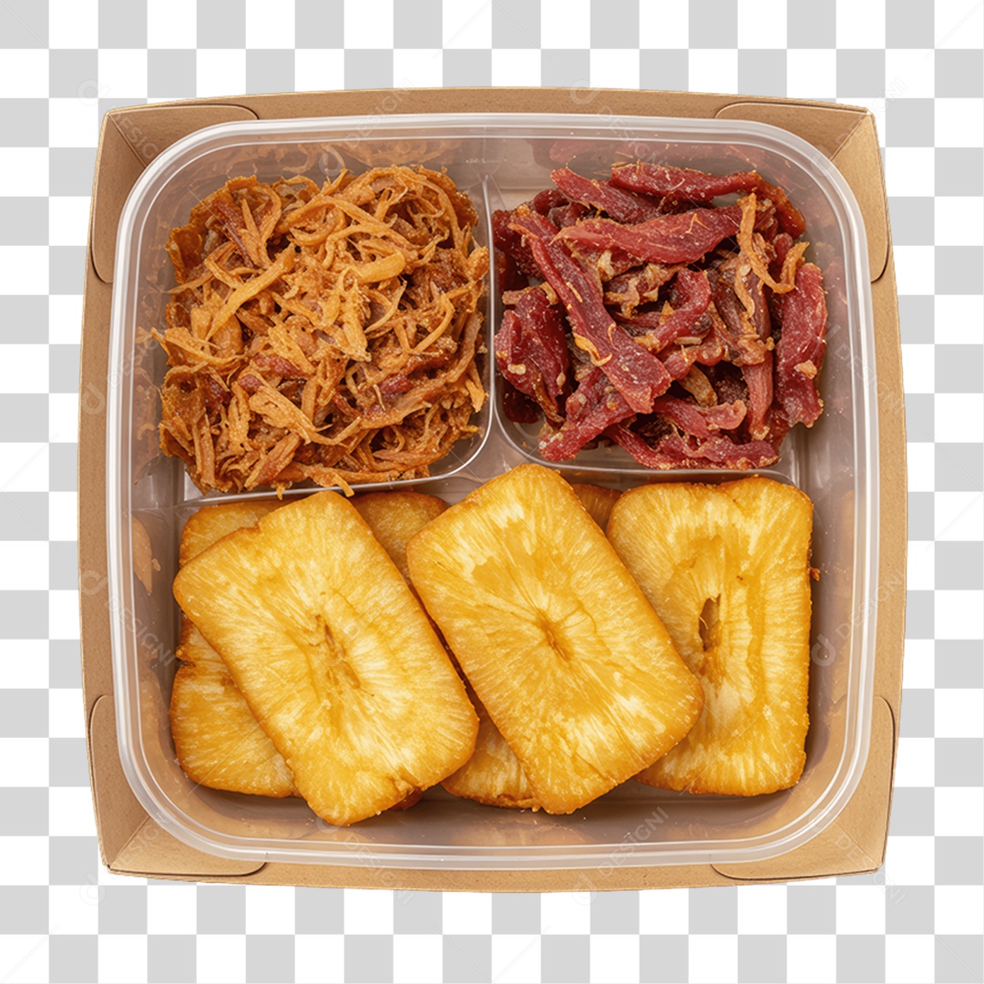 Porção de Mandioca Frita PNG Transparente