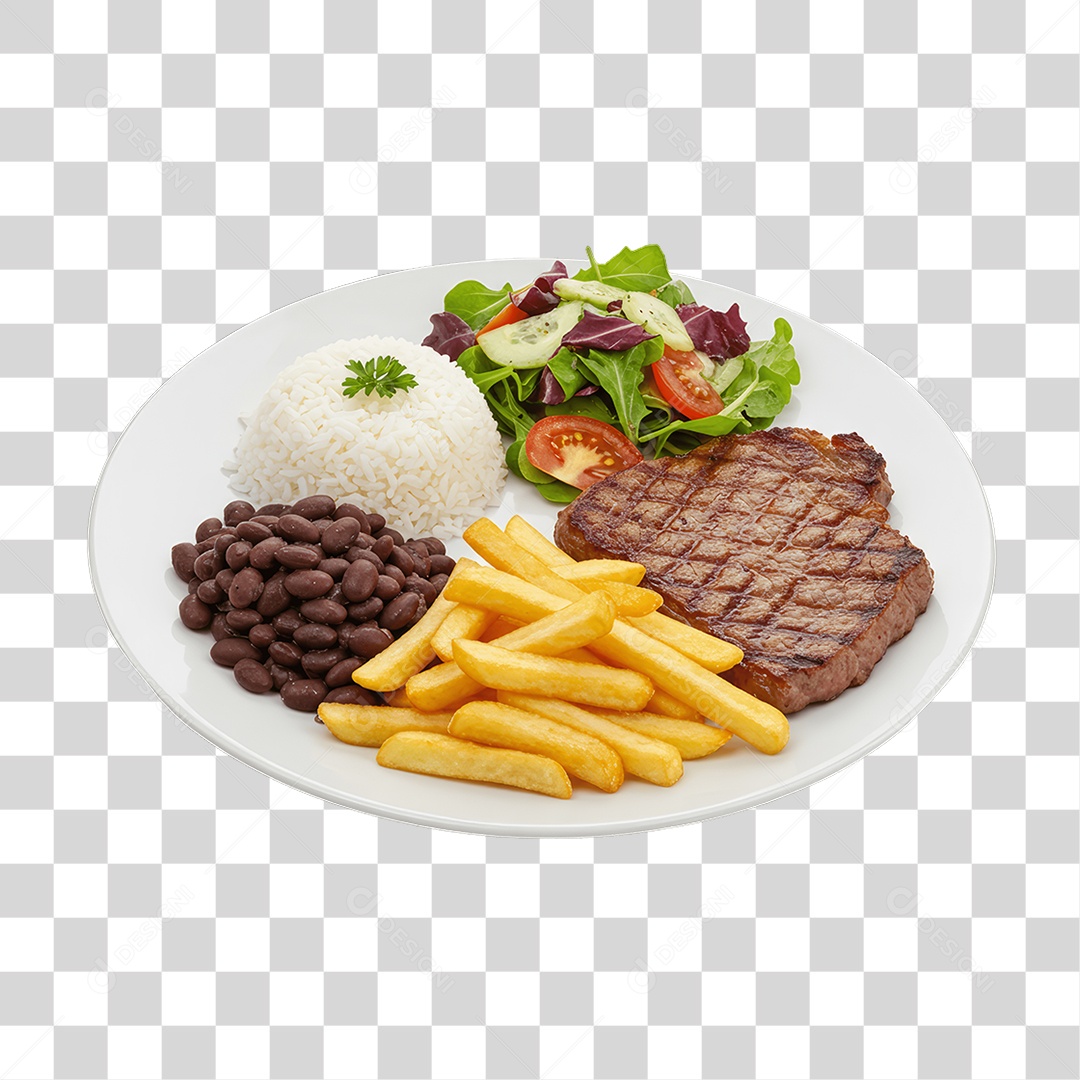 Portion in a Transparent PNG Restaurant