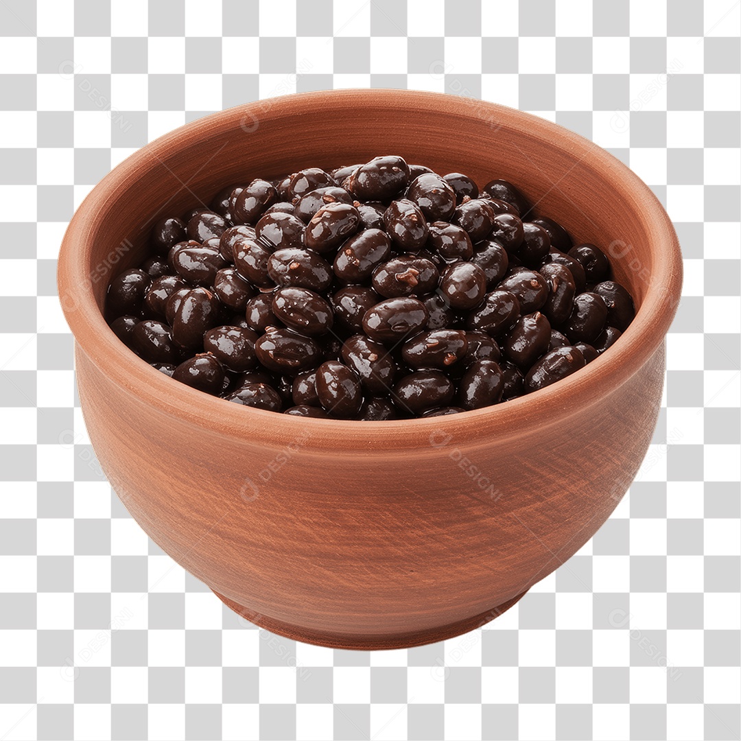 Porção de Feijão em Tigela PNG Transparente