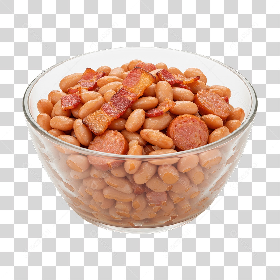 Porção de Feijão em Tigela PNG Transparente
