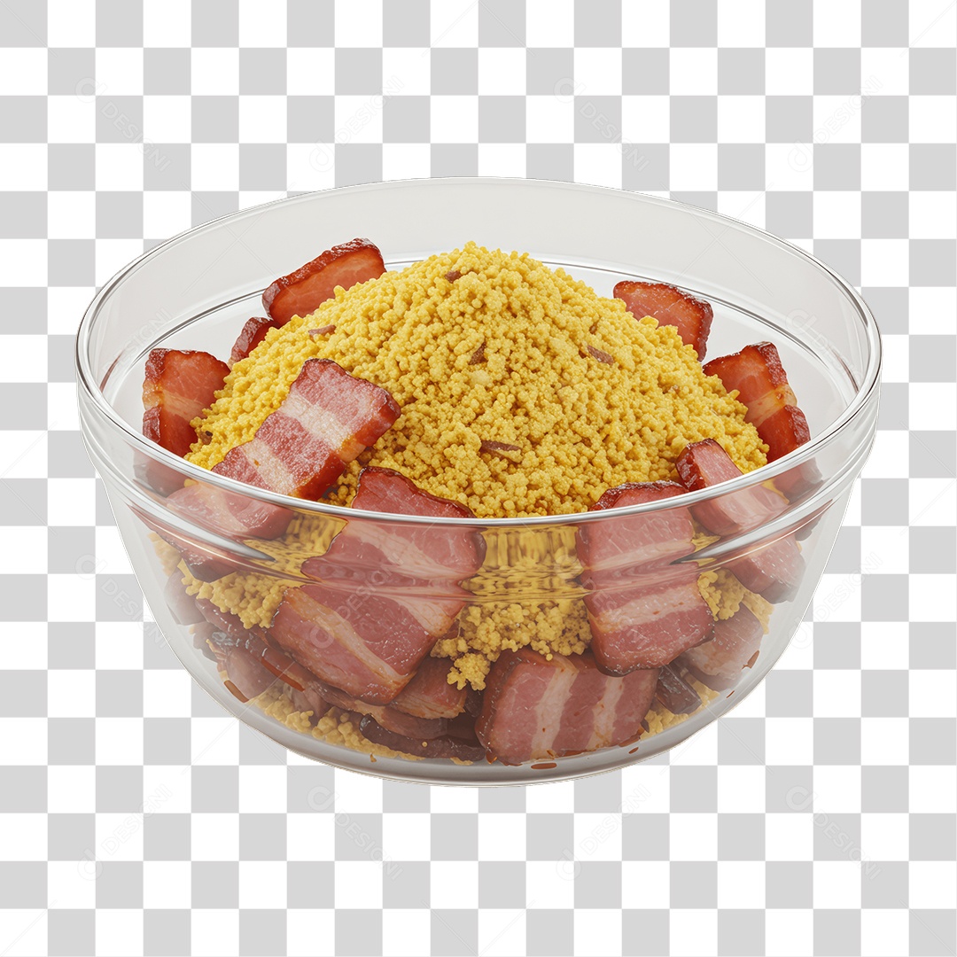 Vasilha com Farofa PNG Transparente