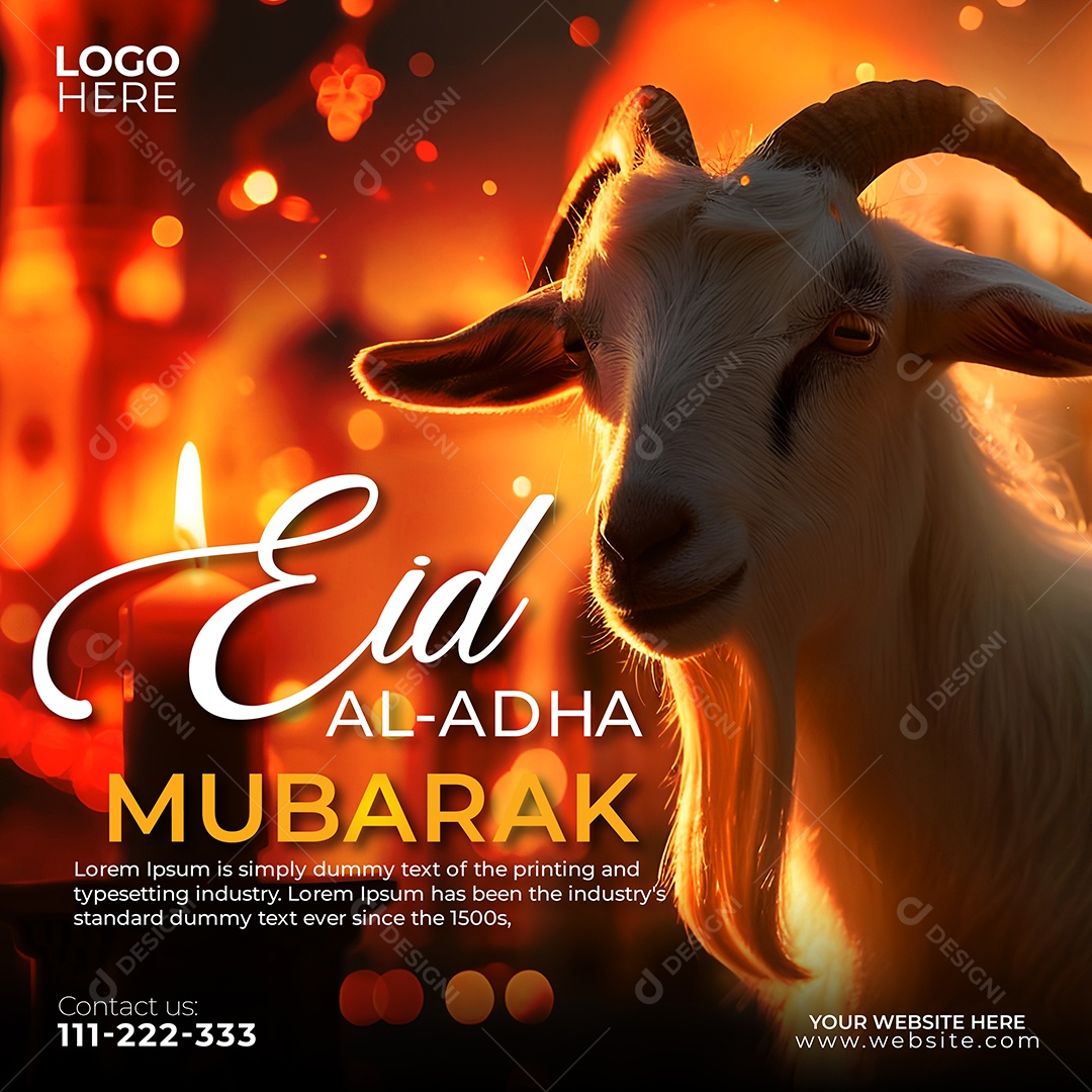 Grande Festa Mubarak Social Media PSD Editável