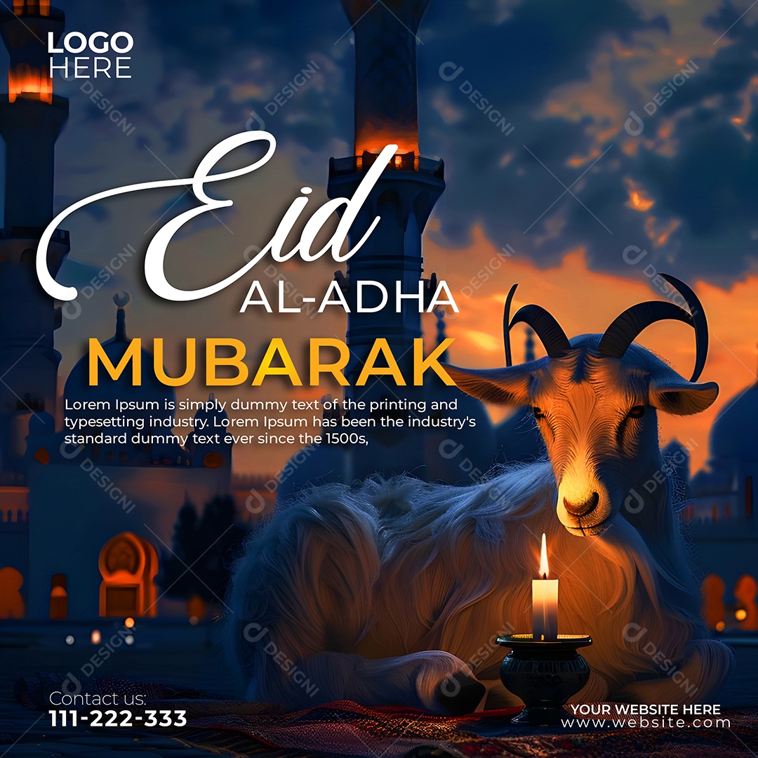 Grande Festa Mubarak Social Media PSD Editável