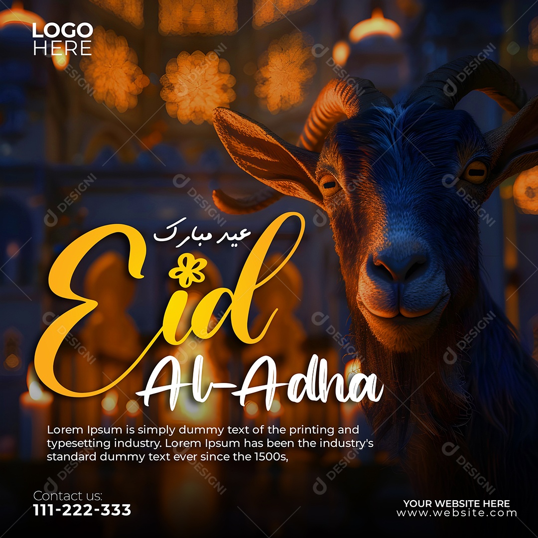 Grande Festa Mubarak Social Media PSD Editável