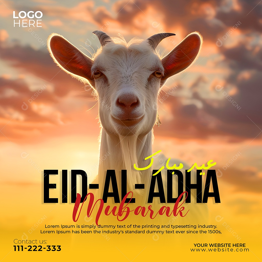 Grande Festa Mubarak Social Media PSD Editável