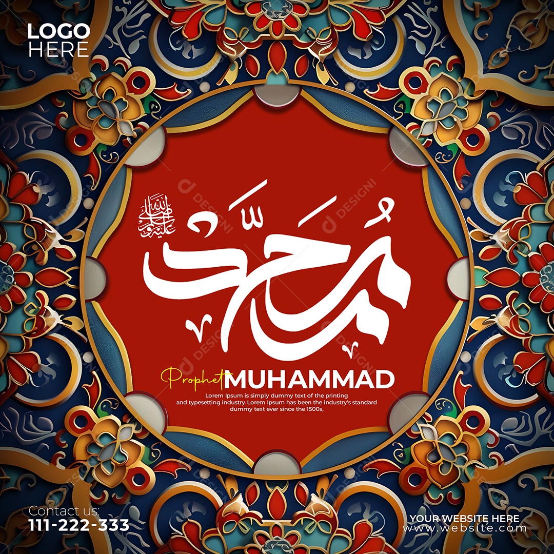 Profeta Muhhamad Social Media PSD Editável