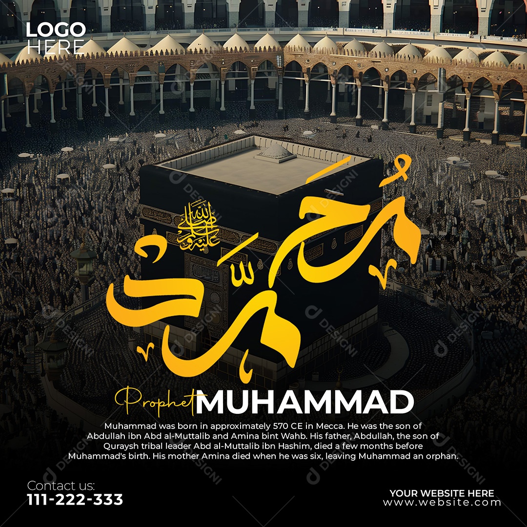 Profeta Muhhamad Social Media PSD Editável