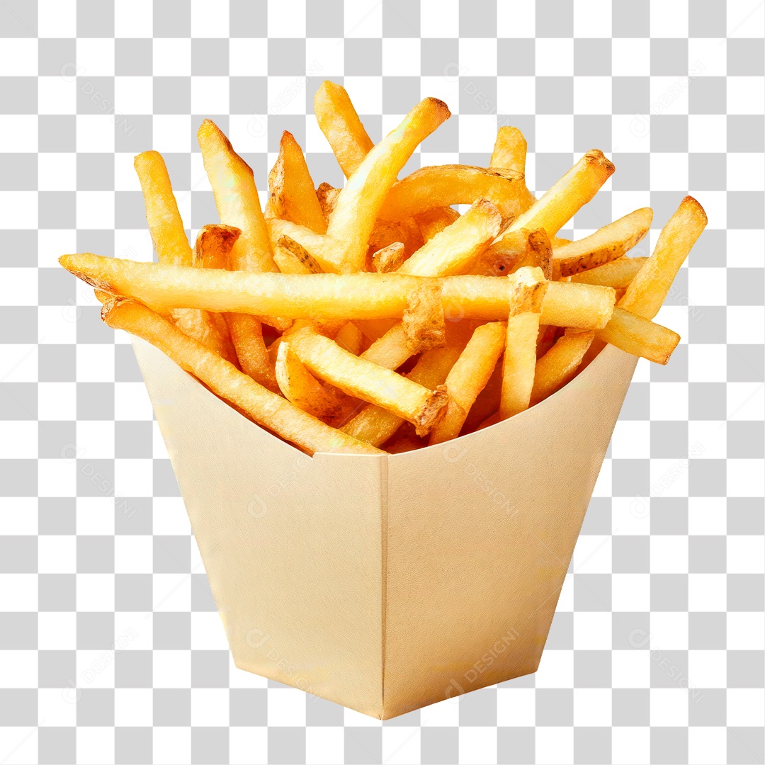 Porção de Batata Frita PNG Transparente