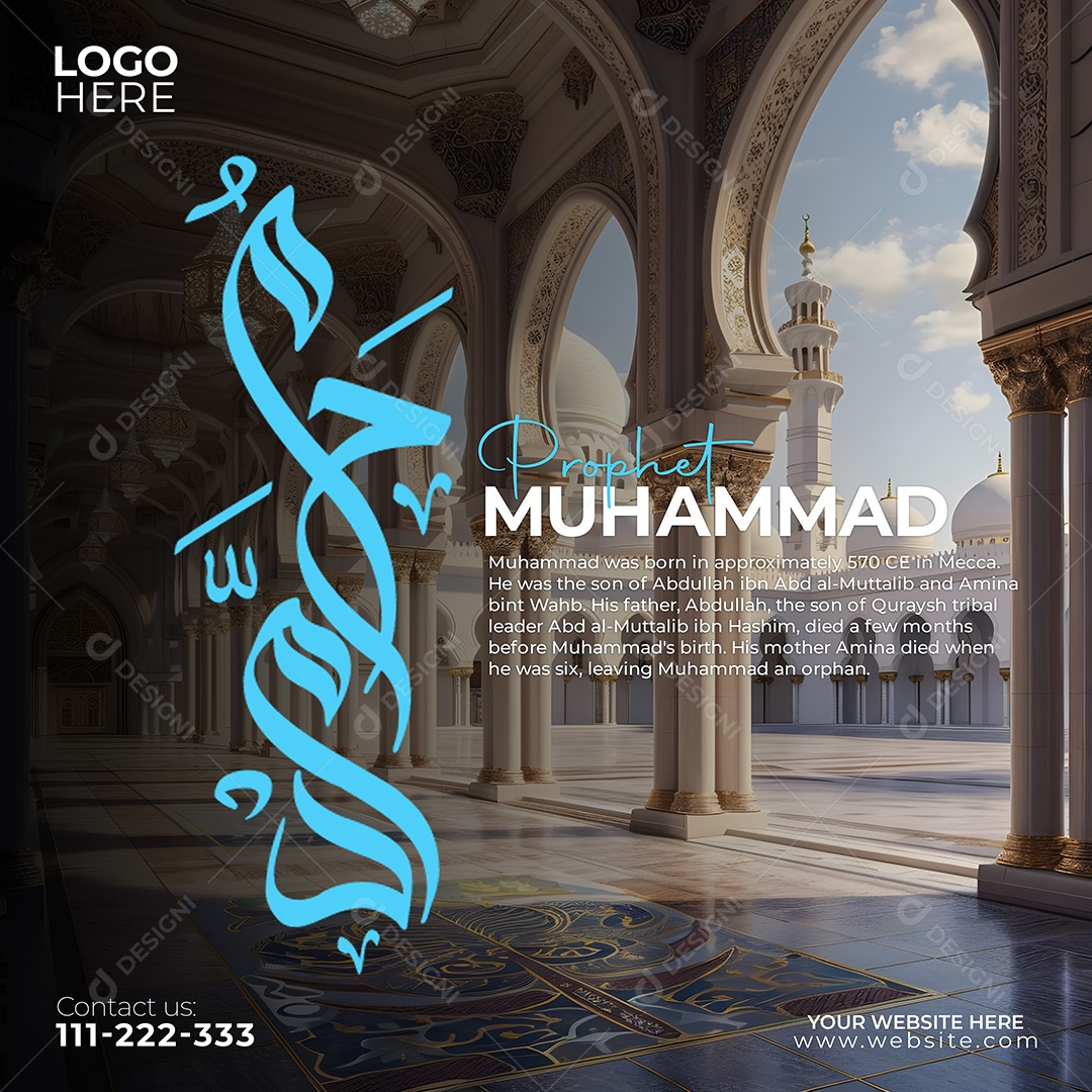 Profeta Muhhamad Social Media PSD Editável