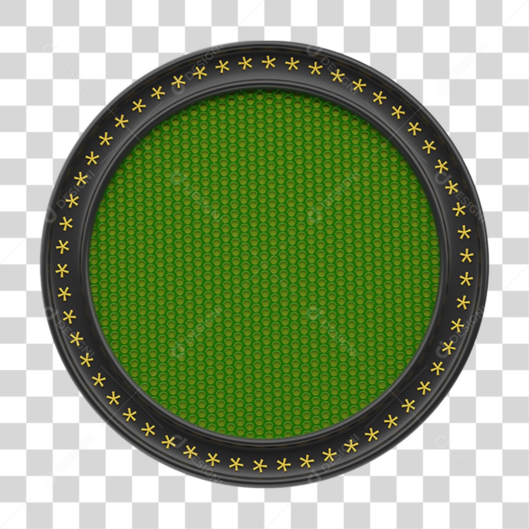 Elemento 3D Placa de Metal Escudo PNG Transparente