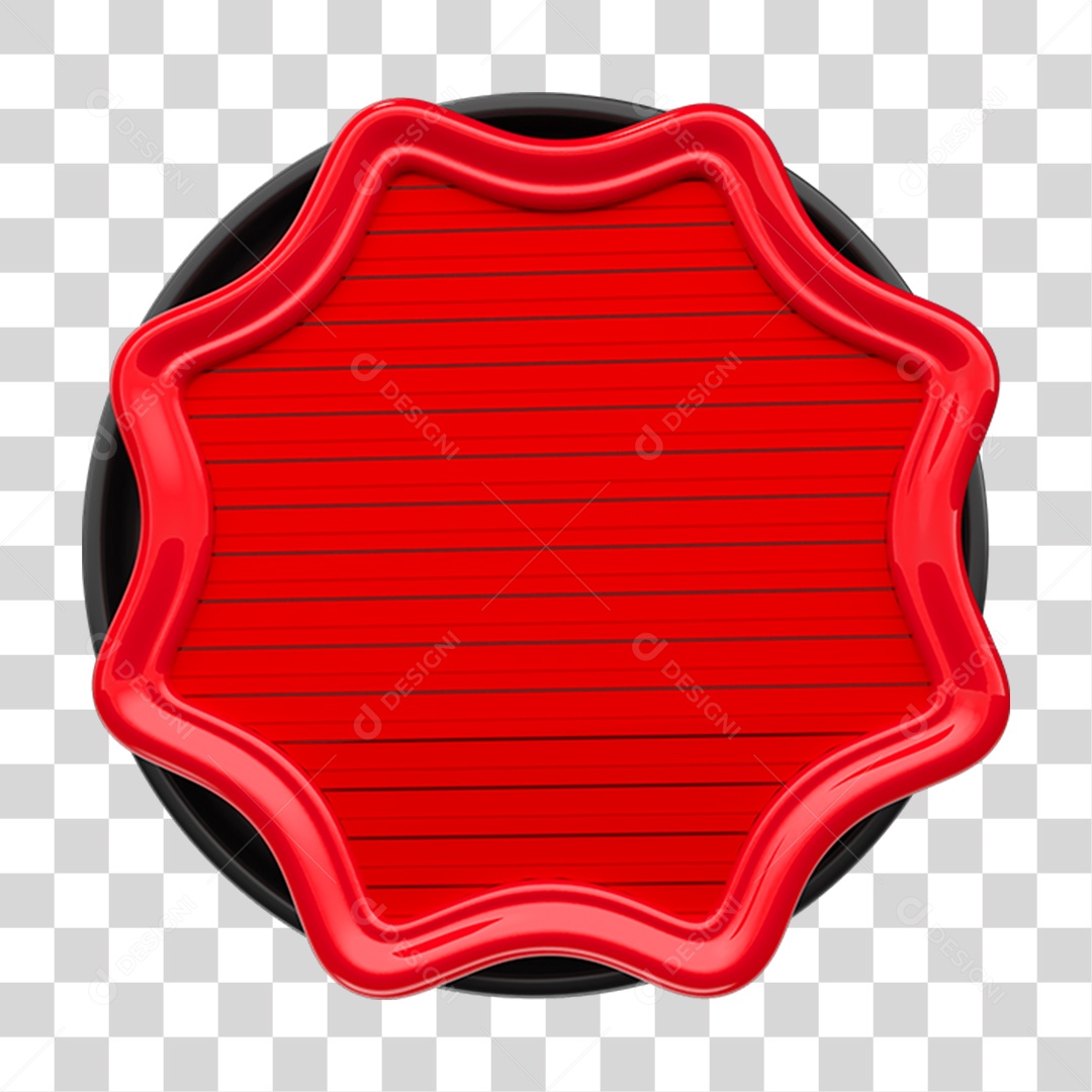 Elemento 3D Placa de Madeira PNG Transparente