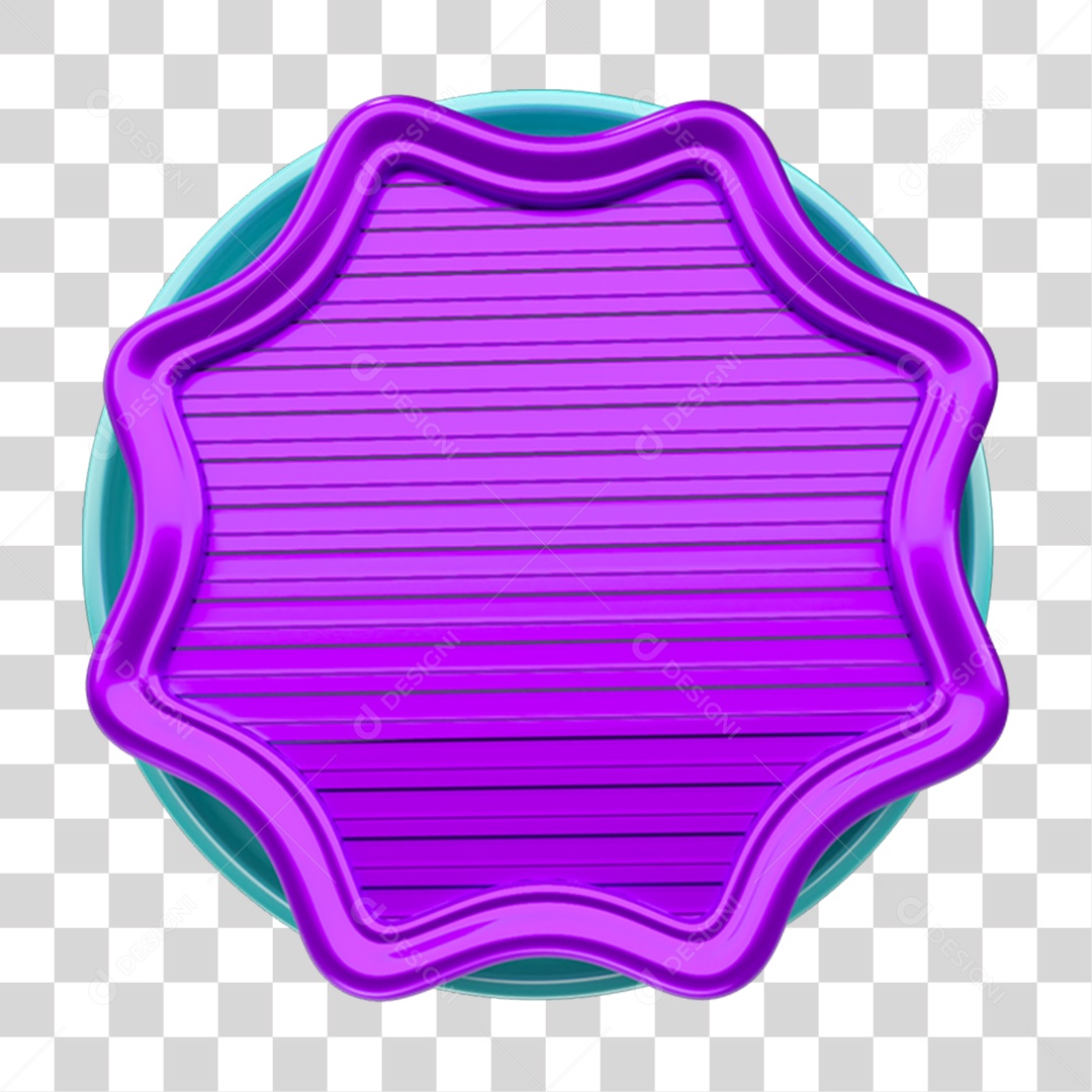 Elemento 3D Placa de Madeira PNG Transparente