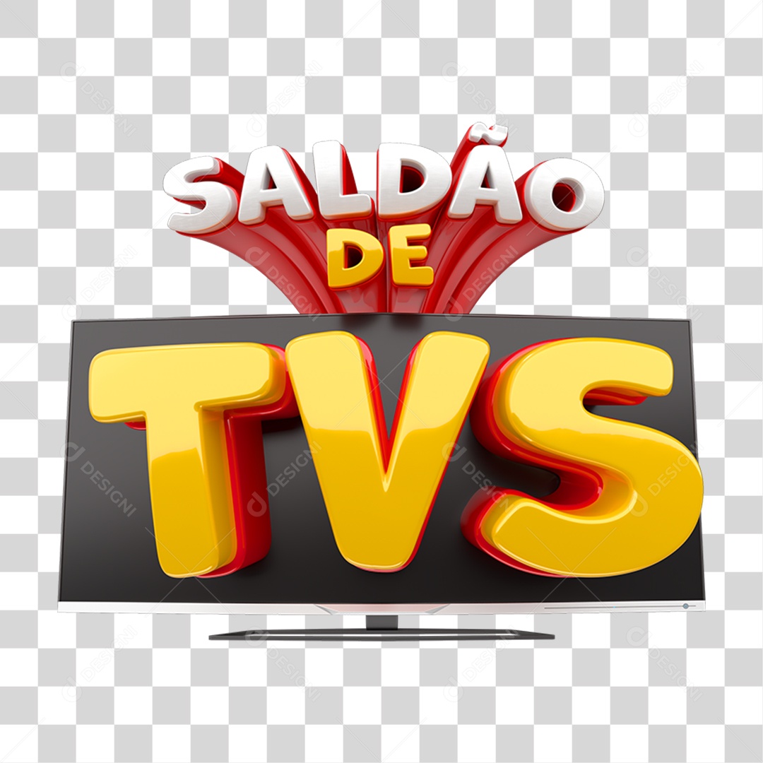 Selo 3D Saldão de Tvs PNG Transparente