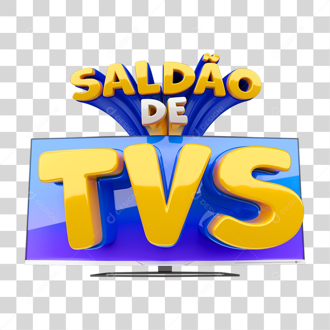 Selo 3D Saldão de Tvs PNG Transparente